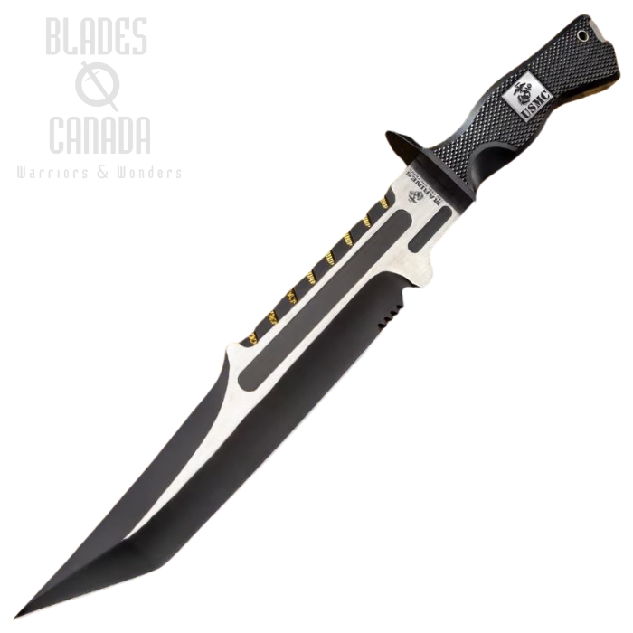 UC USMC Operation Mako Fixed Blade Knife, 16.5" O/A, Nylon Sheath, UC3372